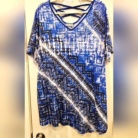 67 - Catherines plus size 1x blouse with crystals - Picture 1 of 7